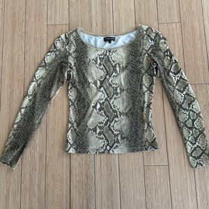 Roberto Cavalli snakeskin print top XS